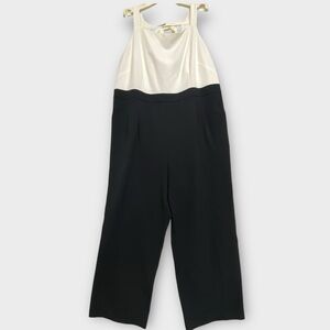 Vince Camuto Women’s Jumpsuit Plus Size 22W Tuxedo Wide Leg Bow Tie Back